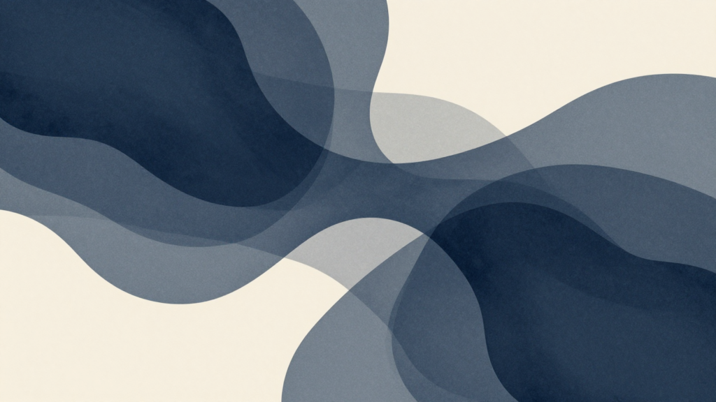 Ilustração abstrata em tons azulados para representar o princípio do prazer na psicanálise.