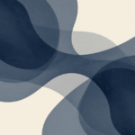 Ilustração abstrata em tons azulados para representar o princípio do prazer na psicanálise.