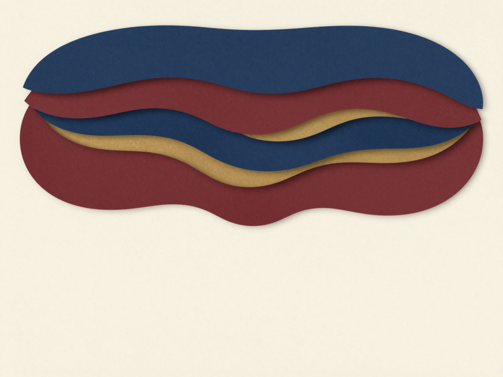 Camadas abstratas sobrepostas representam condensação e deslocamento no processo primário