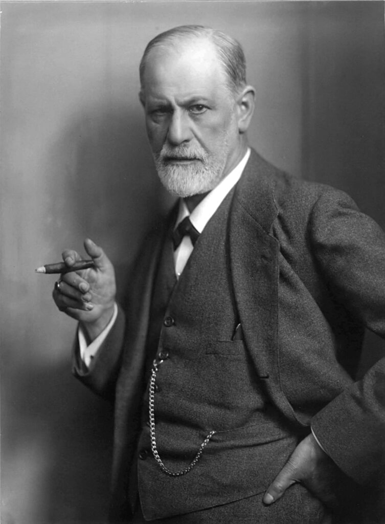 Retrato histórico de Sigmund Freud, fundador da psicanálise