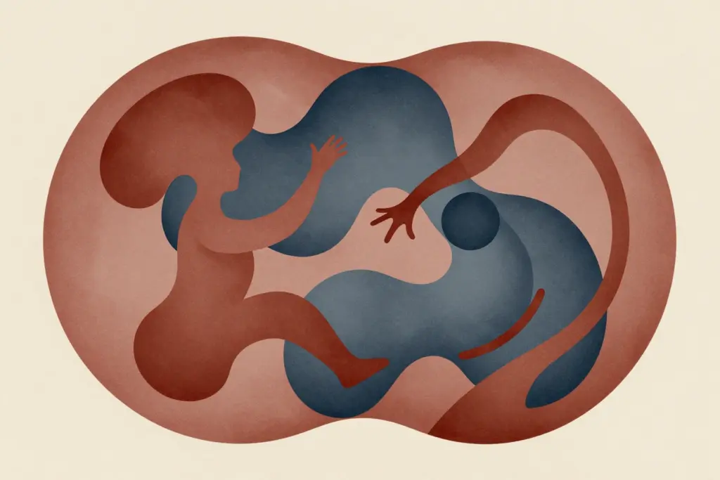 Ilustração abstrata da agressividade na psicanálise