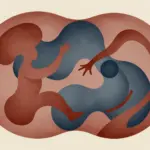 Ilustração abstrata da agressividade na psicanálise