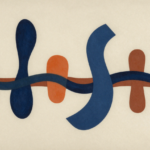 Formas abstratas encadeadas representando relações entre significantes