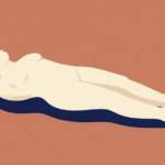 Ilustração abstrata de uma figura sustentada por uma forma externa, associada ao uso do objeto